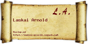 Laskai Arnold névjegykártya